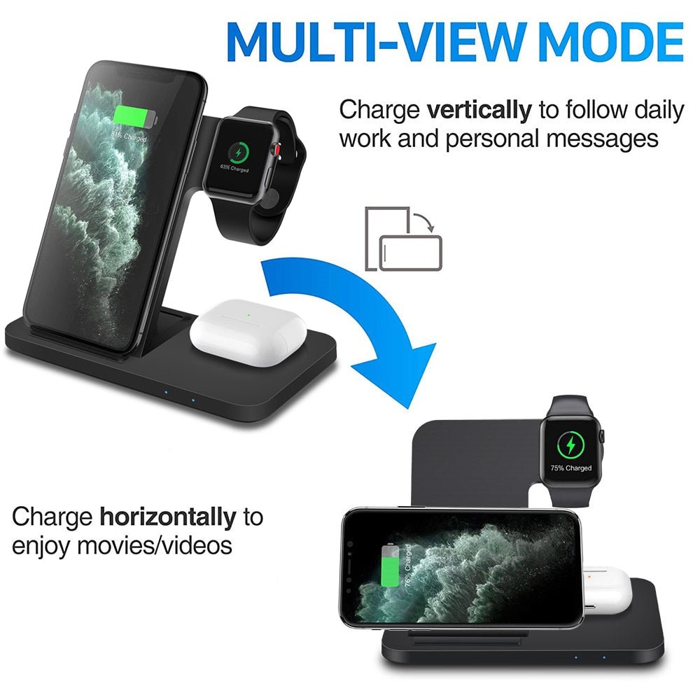 3in1 Wireless Fast Charger Dock Station - PrimeNest
