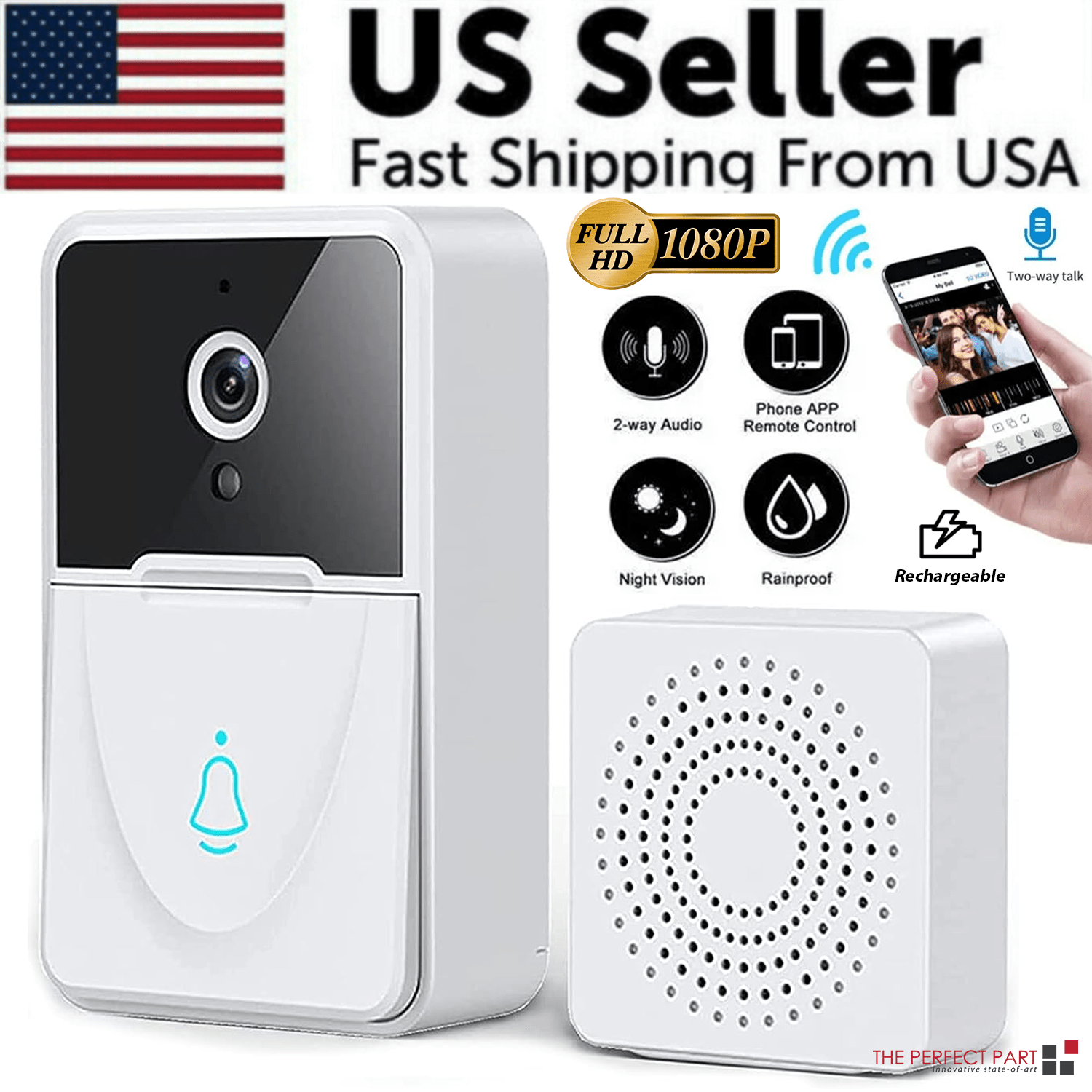 Smart WiFi Video Doorbell Intercom - PrimeNest